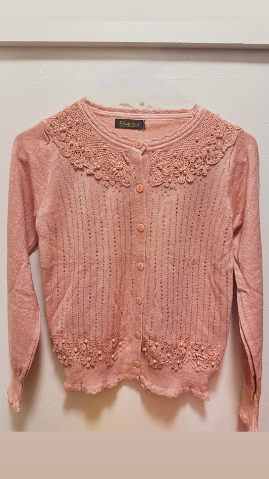 Cardigan Femenino bordado con Brillo