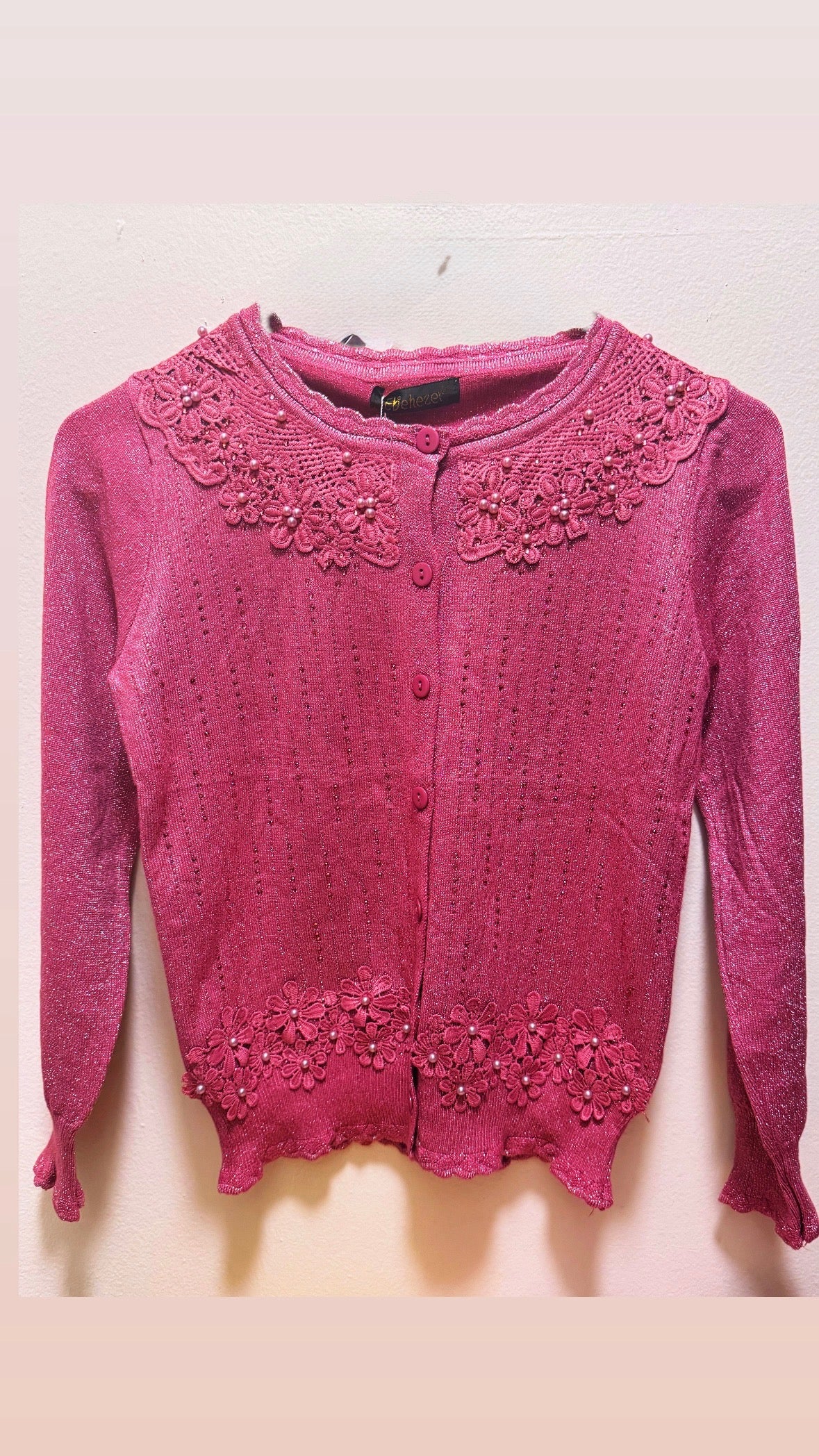 Cardigan Femenino bordado con Brillo