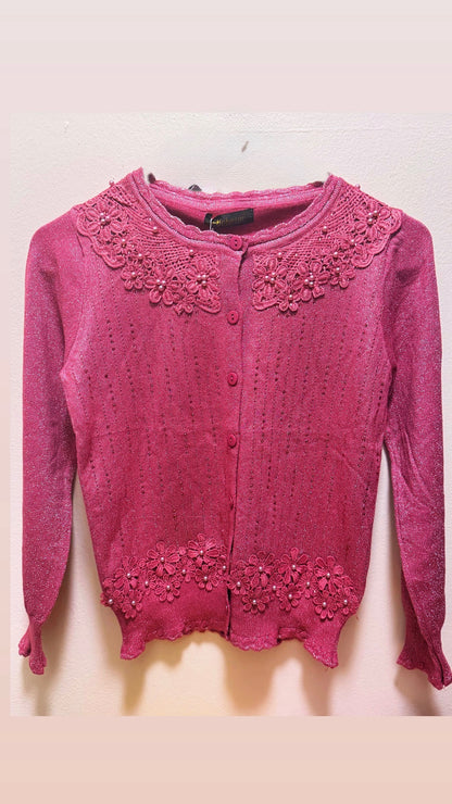 Cardigan Femenino bordado con Brillo