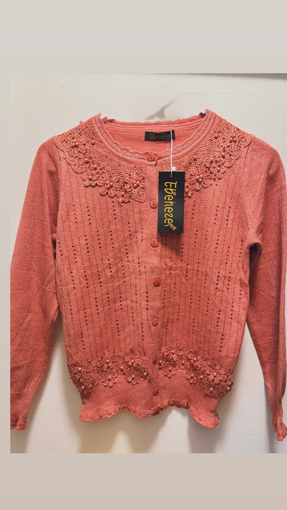 Cardigan Femenino bordado con Brillo