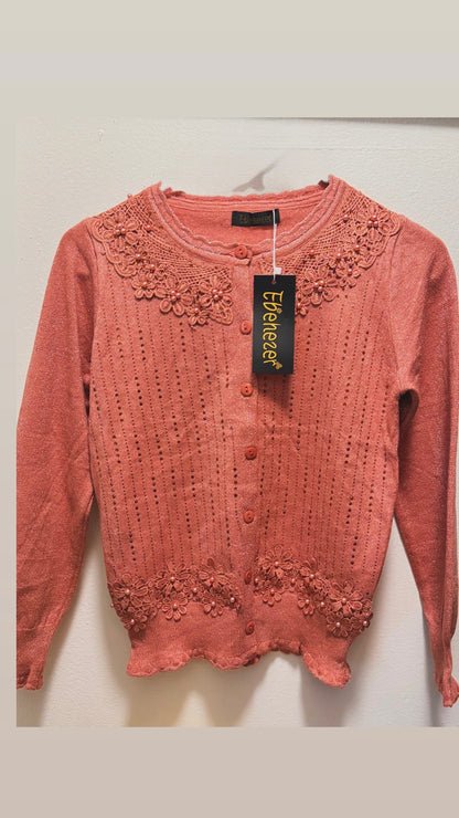 Cardigan Femenino bordado con Brillo
