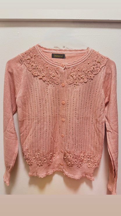 Cardigan Femenino bordado con Brillo